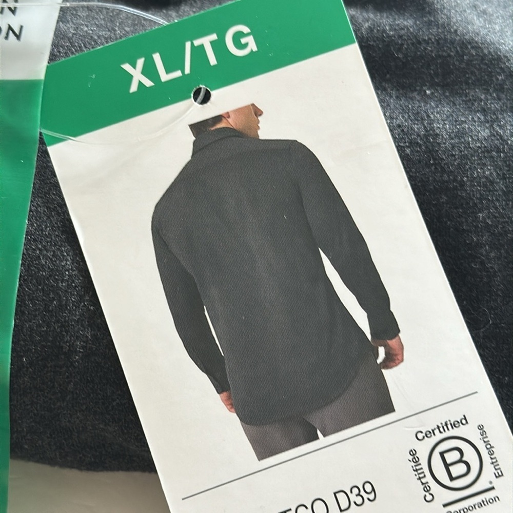 Modern ambition XL 17/17.5 long sleeve men’s shirt, 100% cotton dark grey NWT - Picture 3 of 6